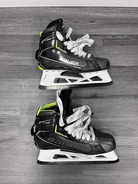 Senior Used ONCE Bauer Hockey ELITE PRO GOALIE Skates Size 7.5