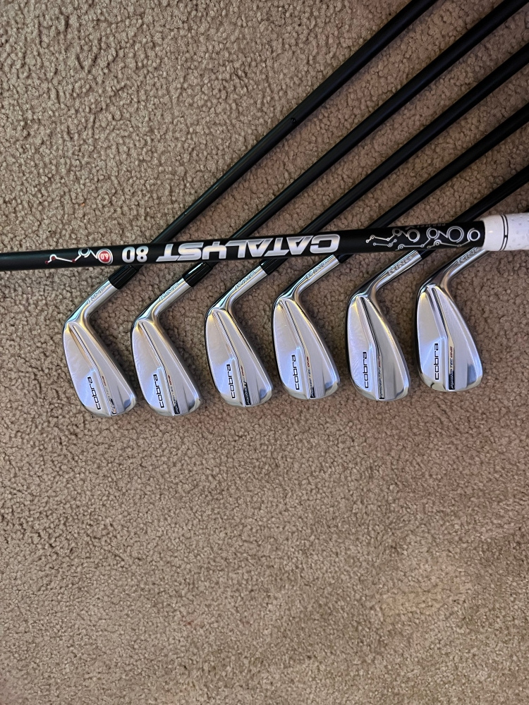 Men's Right Handed Stiff Flex Graphite Shaft King Forged TEC ONE LENGTH  Iron Set