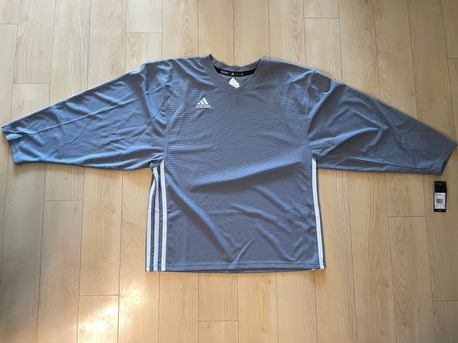 NEW! GRAY Adidas Hockey Practice Jersey Blank