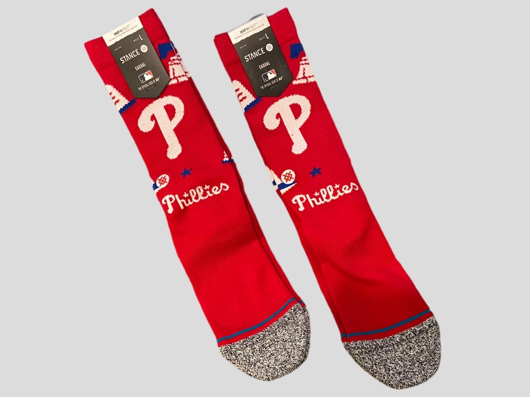 MLB Philadelphia Phillies Large Baseball Casual Socks by Stance * NEW