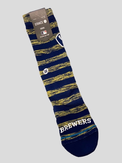 MLB Milwaukee Brewers Stance Socks Size Large * NEW