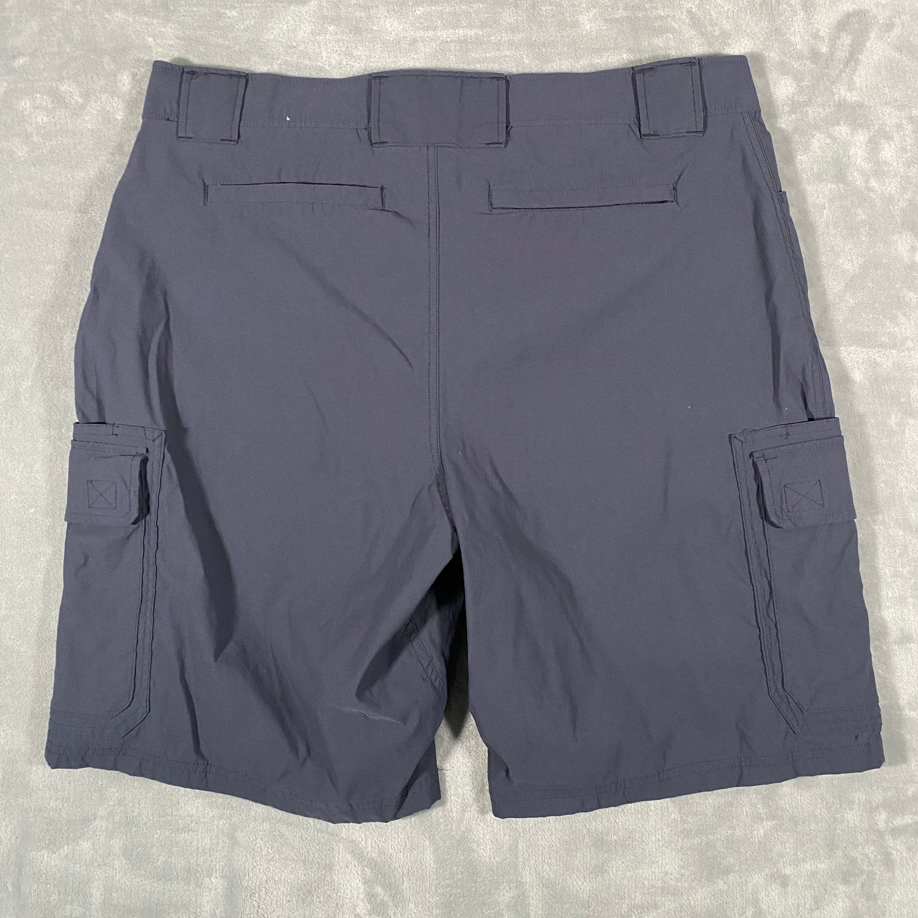 Eddie Bauer Shorts Mens 38 Stretch Blue Cargo Flex Nylon Trail