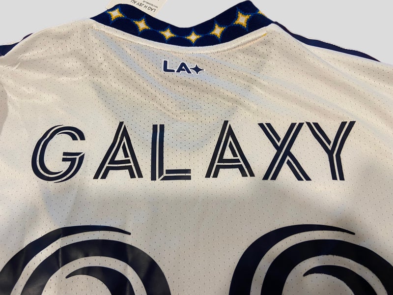 Men's LA Galaxy adidas White Streetwear Baseball Jersey