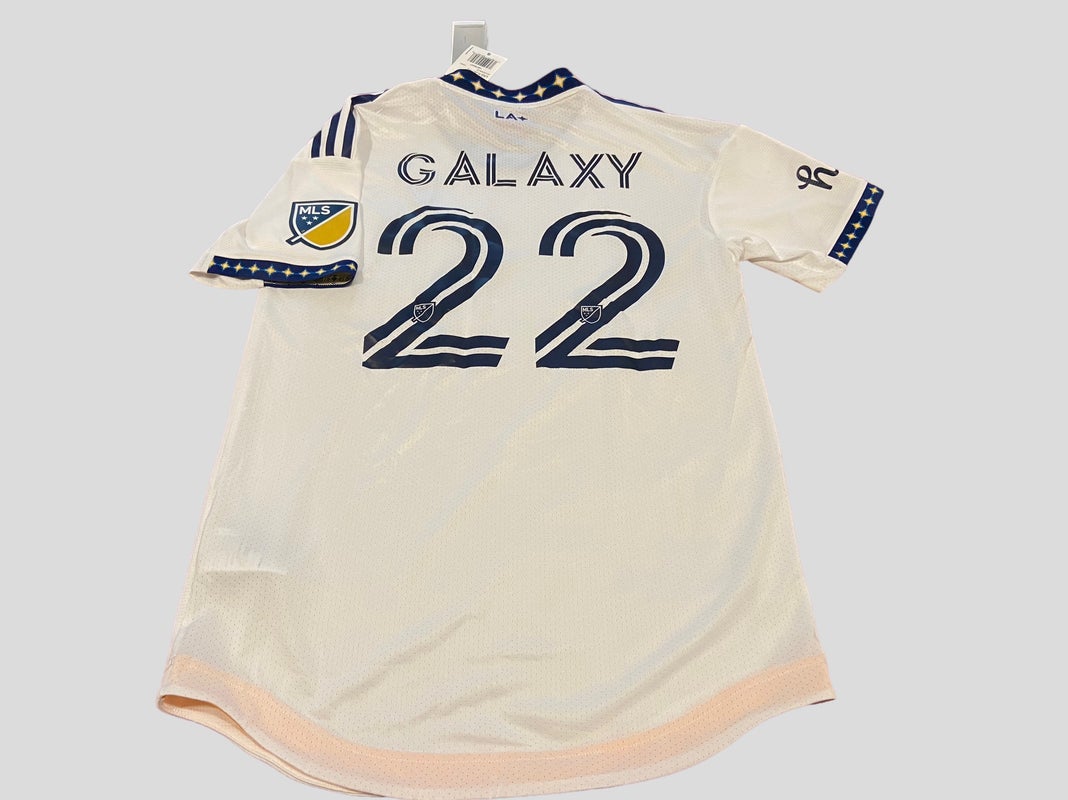 MLS #22 LA Galaxy 2022 Team Issued Adidas White Jersey / Shirt * Size Small * NEW / NWT