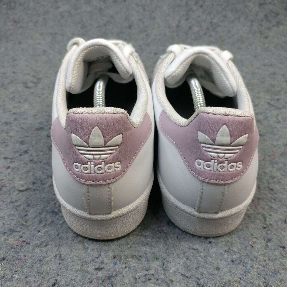 Adidas Superstar Womens Shoes Size 8.5 Sneakers White Purple