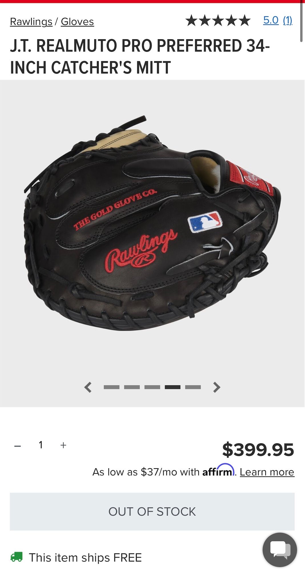 J.T. Realmuto Pro Preferred 34-Inch Catcher's Mitt