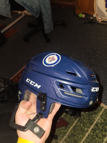 Used Large CCM Tacks 710 Helmet Pro Stock. Winnipeg Jets.
