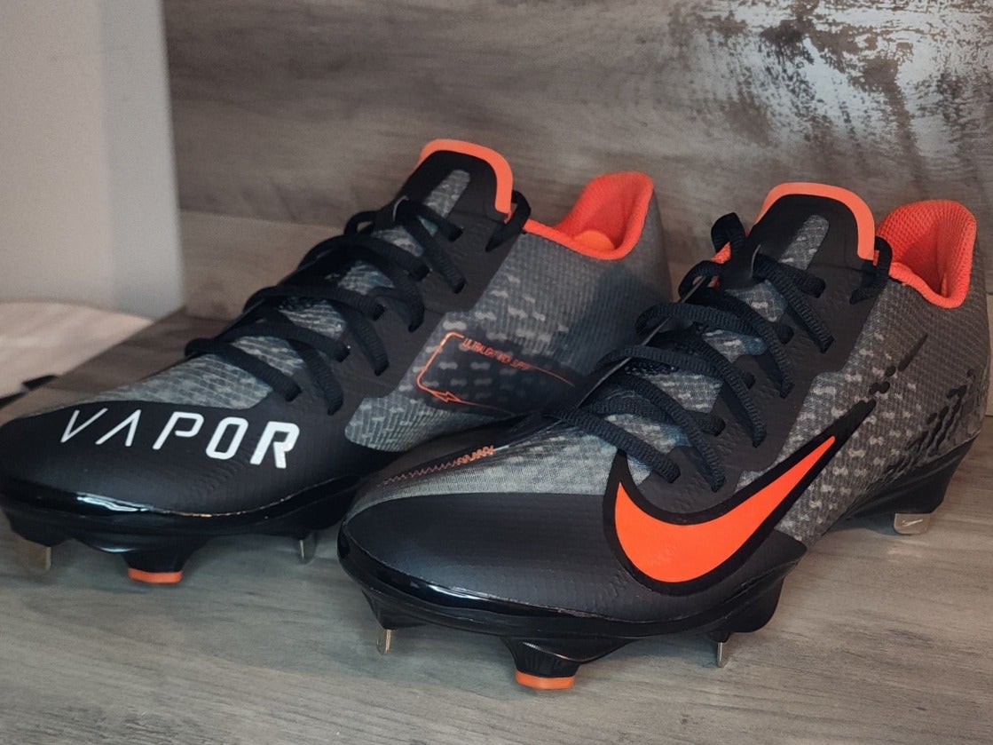 Nike Lunar Vapor Ultrafly Elite Baseball Cleats Black Orange