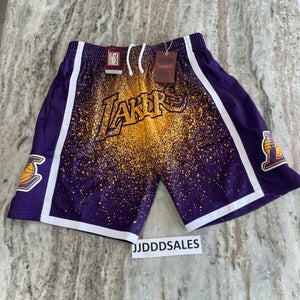 Mitchell & Ness LA Lakers Re-Take NBA Swingman Basketball Shorts Gradient Men’s Sz Large