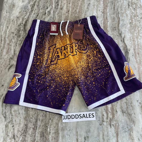 Mitchell & Ness LA Lakers Re-Take NBA Swingman Basketball Shorts Gradient Men’s Sz Large