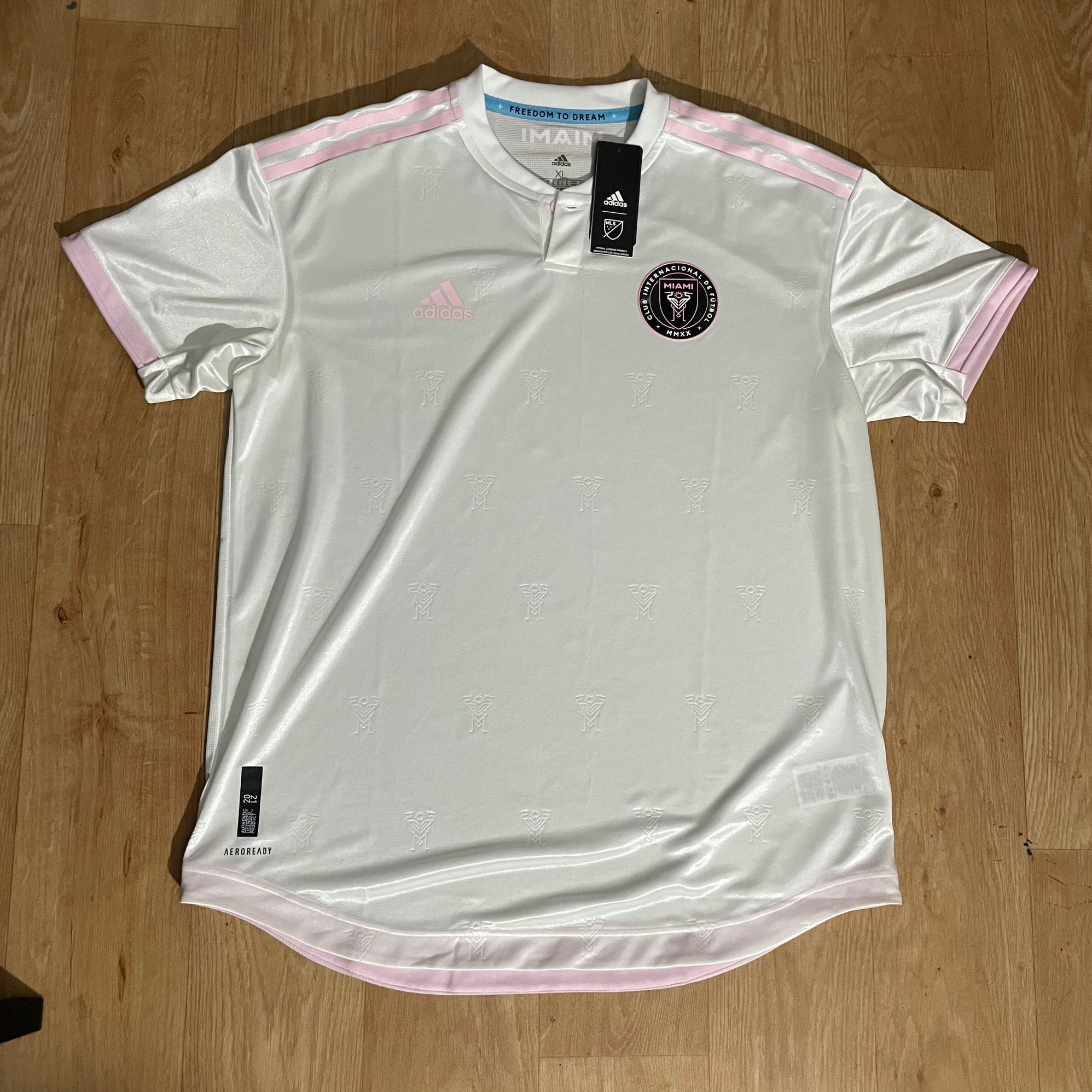 adidas Inter Miami CF 20/21 Authentic Home Soccer Jersey Mens Large EH8630  White / Pink