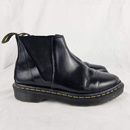 Dr. Martens Bianca Womens  Black Polished Leather Chelsea Ankle Boot Size 6