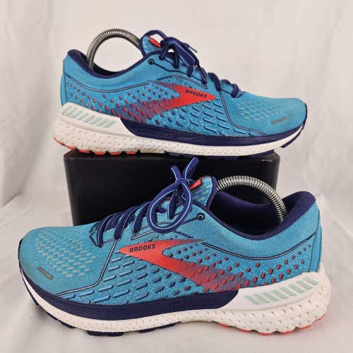 Brooks Women’s Adrenaline GTS 21 Horizon/Blue Pink Running Shoes Sz 9.5 B