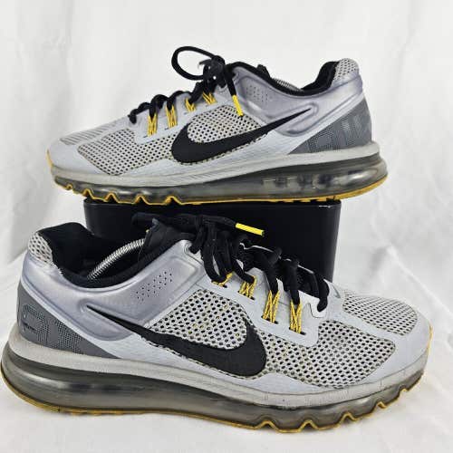 Mens Size 11.5 - 2012 Nike Air Max + Livestrong Gray Yellow Sneakers 553640-007