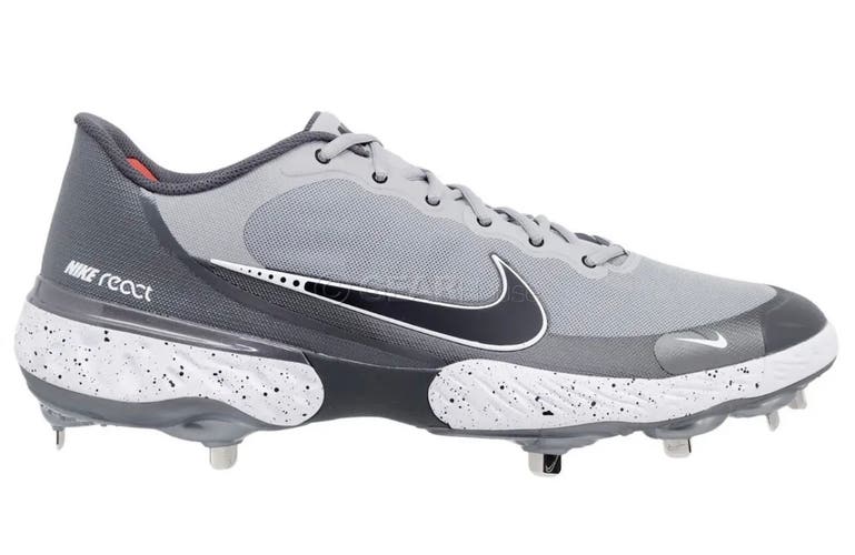Size 13 Mens Nike Alpha Huarache Elite 3 Low Grey Metal Baseball Cleats