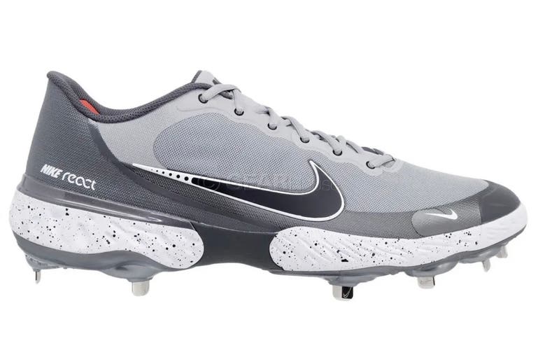 Size 10.5 Mens Nike Alpha Huarache Elite 3 Low Grey Metal Baseball Cleats