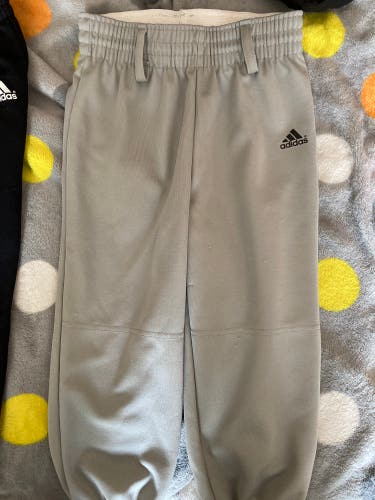 Gray Used Adidas Game Pants Black Size Xs Youth