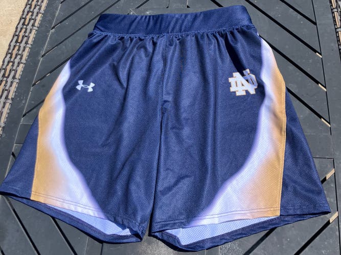 Notre Dame Men's Lacrosse Blue New Large Men's Under Armour Shorts