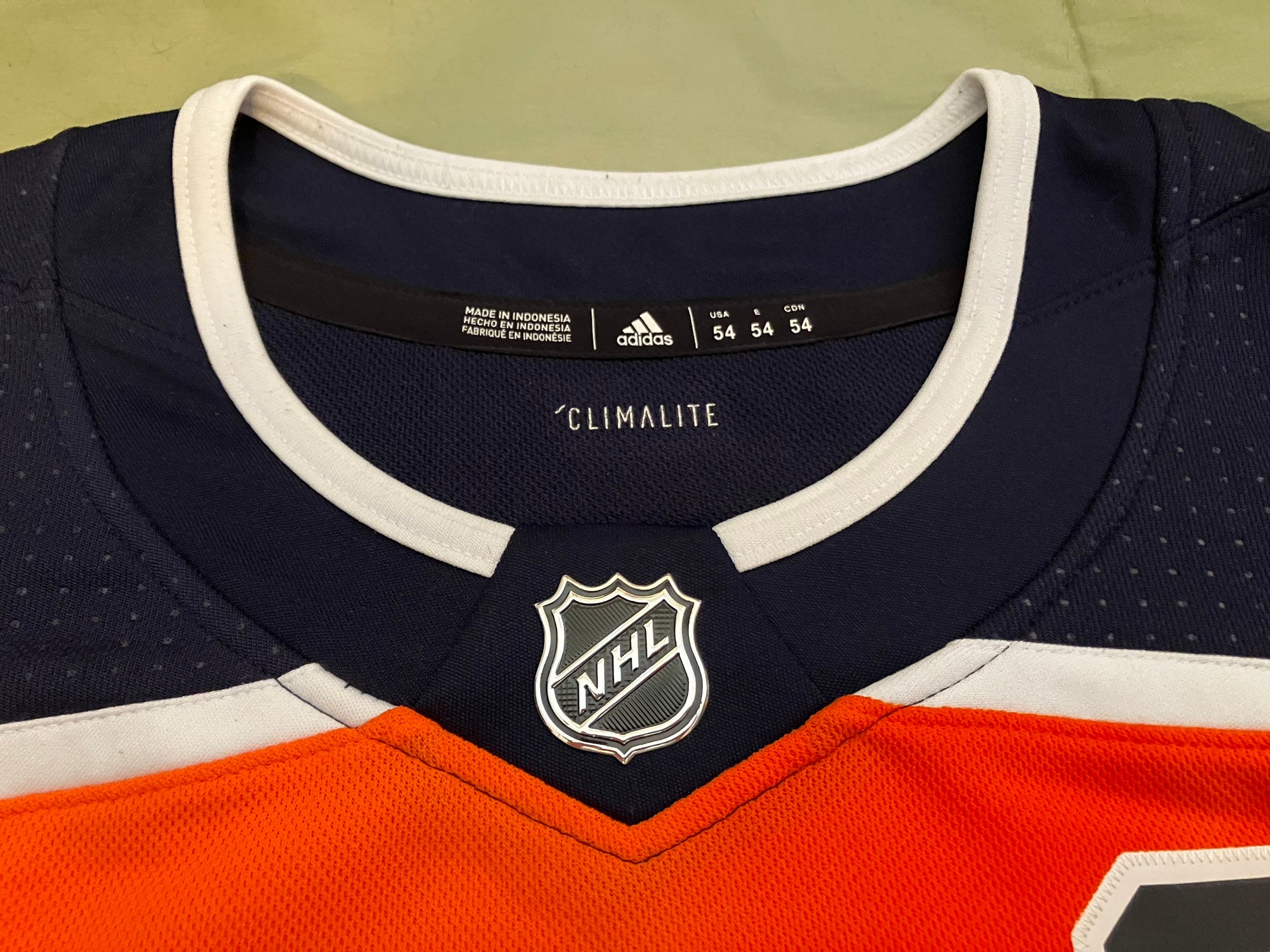 New Adidas Mens Edmonton Oilers NHL Hockey Climalite Game Day Polo