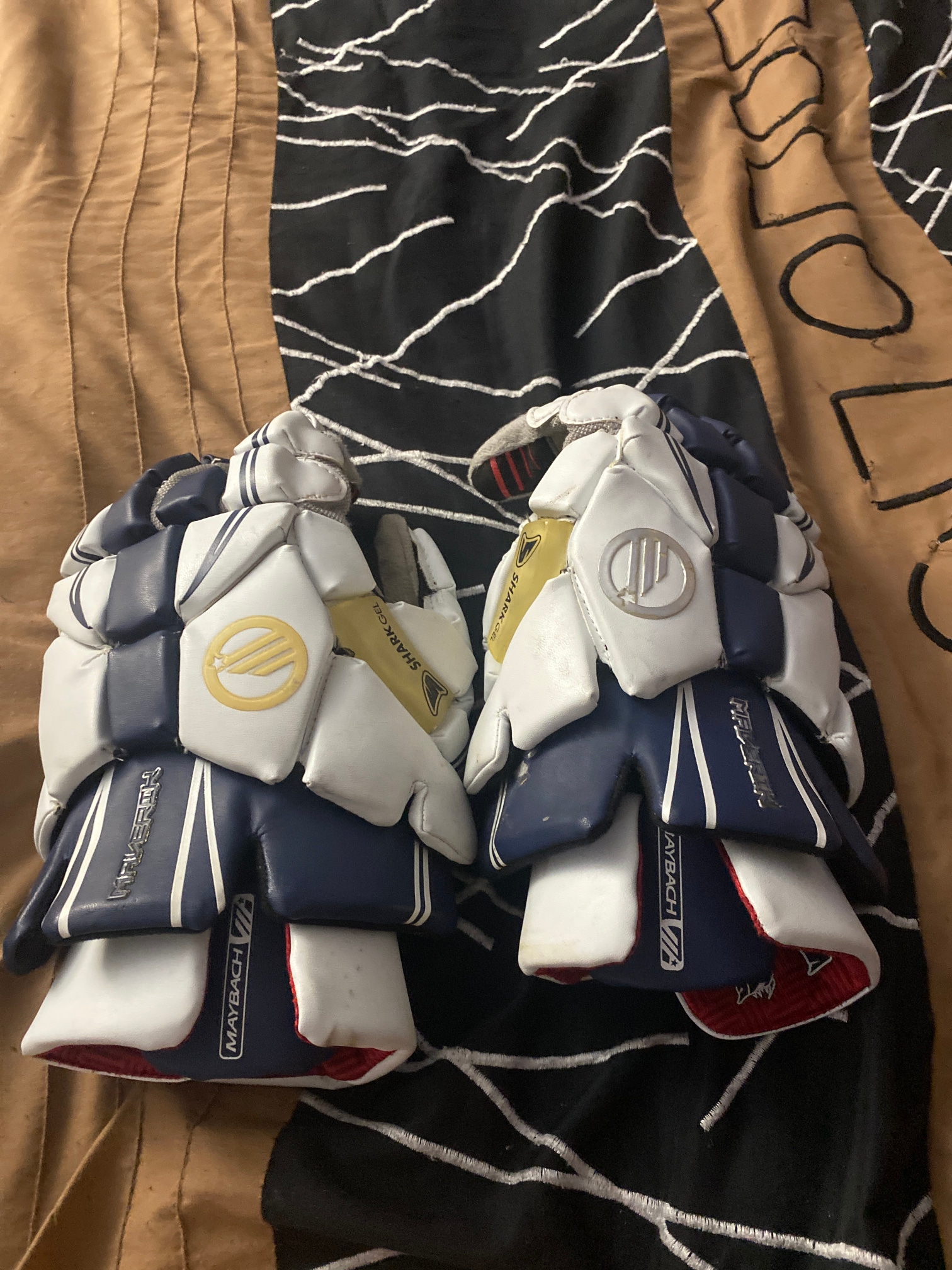 Used Player's Maverik Maybach Deuce Lacrosse Gloves 13"