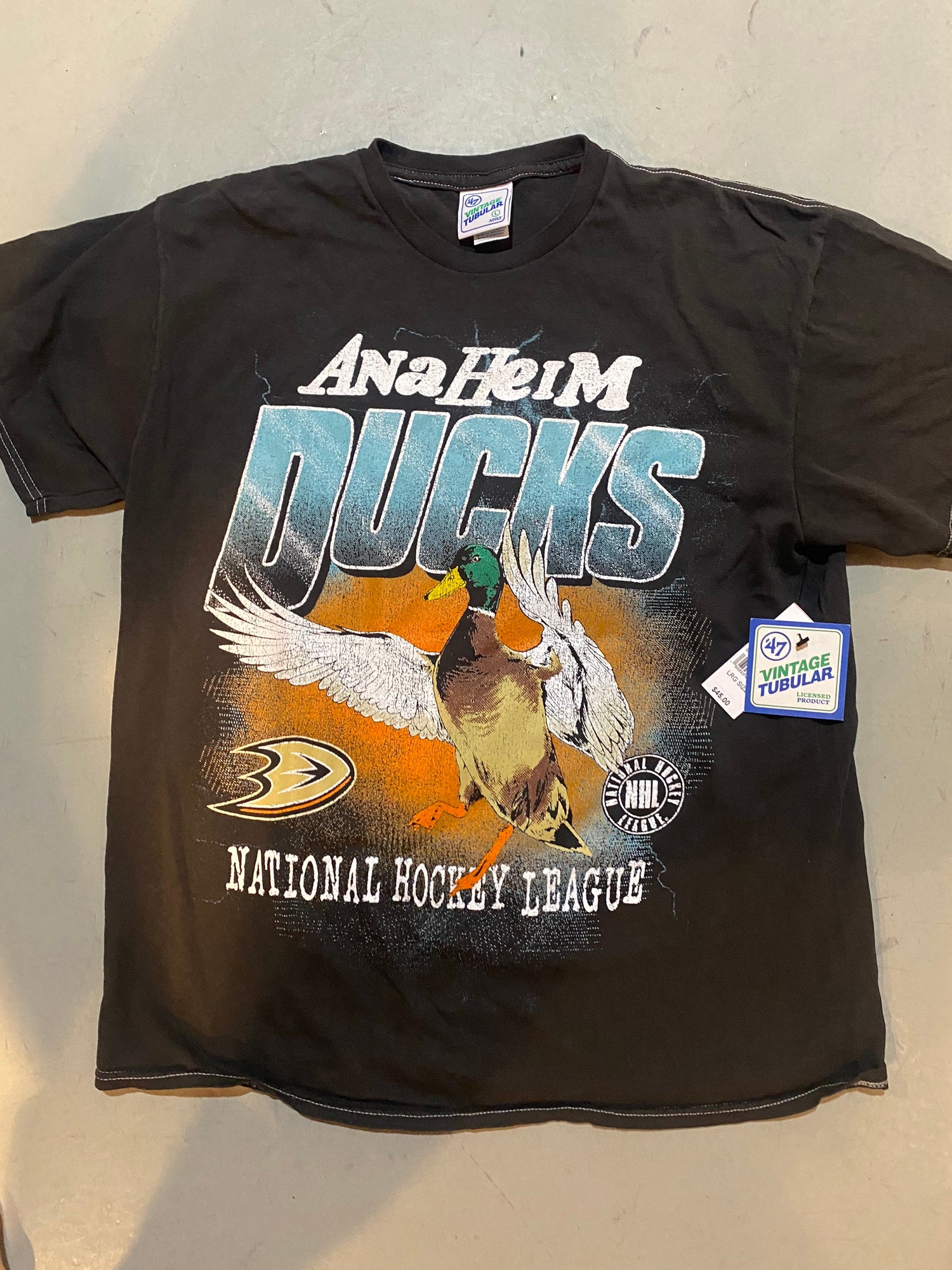 90s Anaheim Mighty Ducks Henley Shirt - Men's Medium, Women's