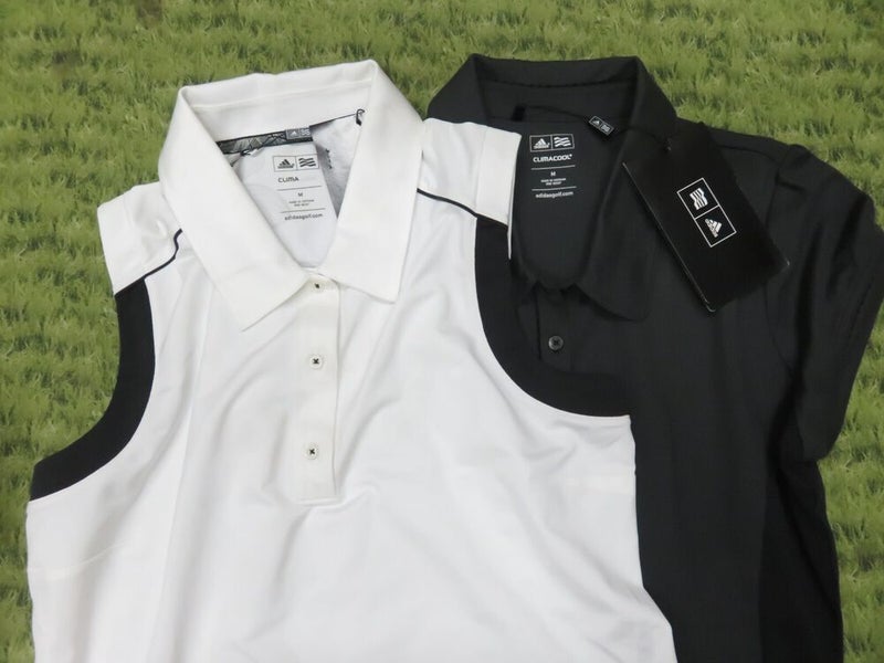 LADIES * Set 2 Adidas CLIMACOOL Golf Shirts - Size MEDIUM - READ DESCRIPTION | SidelineSwap