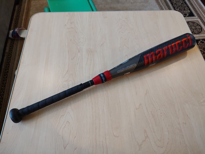 Used USSSA Certified 2021 Marucci Composite CAT 9 Composite Bat (-10) 18 oz 28" Black and Red