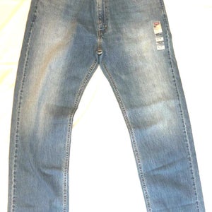 Levi's Men's 505 Straight Leg Regular Fit Jeans - Blue Denim 42x32