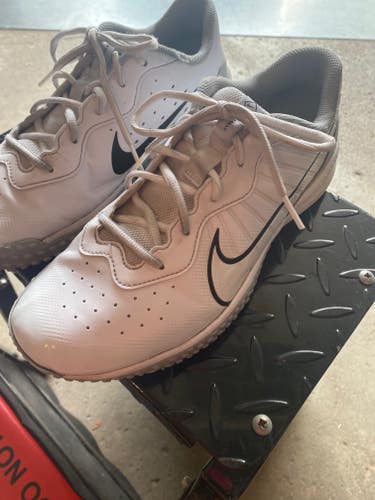 White Adult Men's Used Size 9.0 (Women's 10) Nike Air Huarache Varsity 4 Turf Shoes Shoes