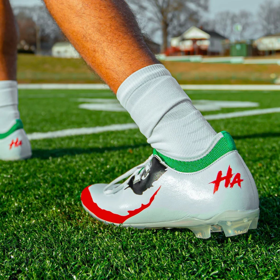 Boys football cleats store green