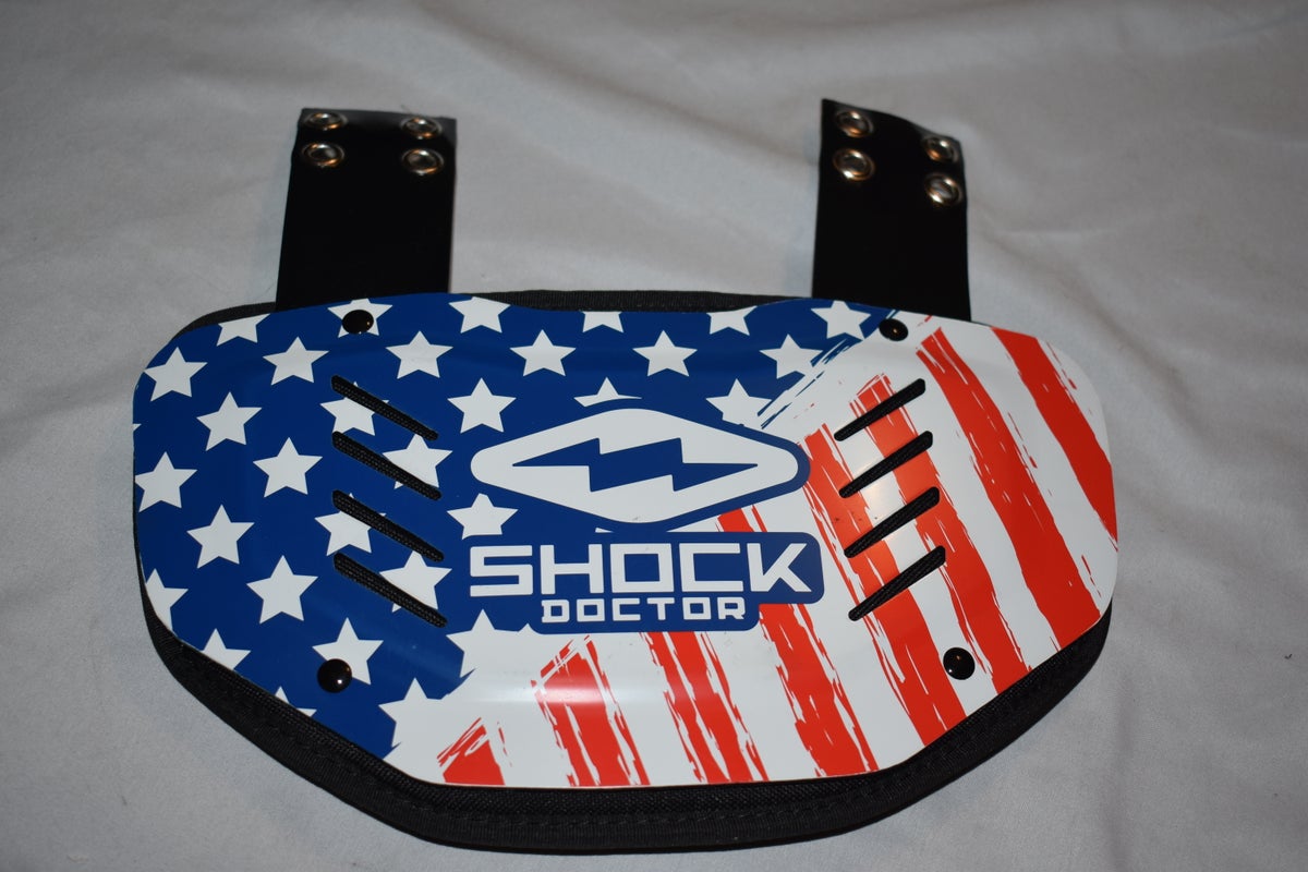 Shock Doctor Showtime Football Back Plate, Stars/Stripes, Adult - New Open Package