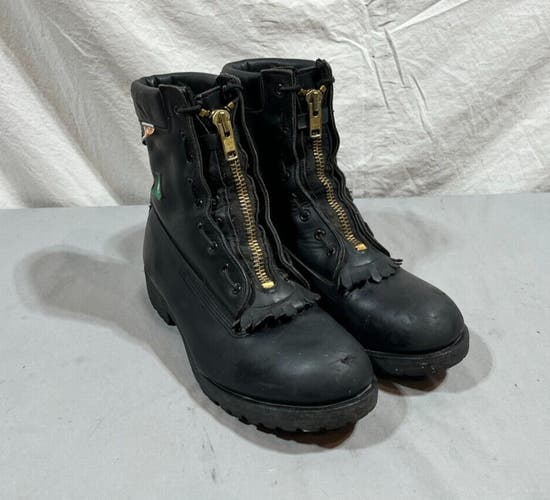 BD Black Diamond Black Leather Insulated Steel Toe Fire Safe Zipper Boots US 9