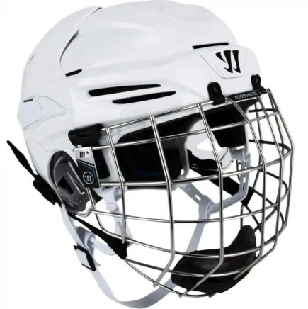 Warrior Covert PX+ ice hockey helmet combo medium white foam plus VN Pro cage