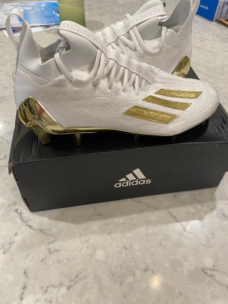 Adidas Adizero Gold/White Primeknit Football cleats