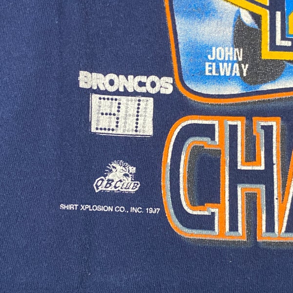 1997 Denver Broncos Super Bowl XXXII Champions Ring NFL T Shirt Size XL –  Rare VNTG