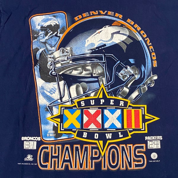 NFL Denver Broncos 1997 Super Bowl XXXII T Shirt Mens Large Vintage Made in  USA