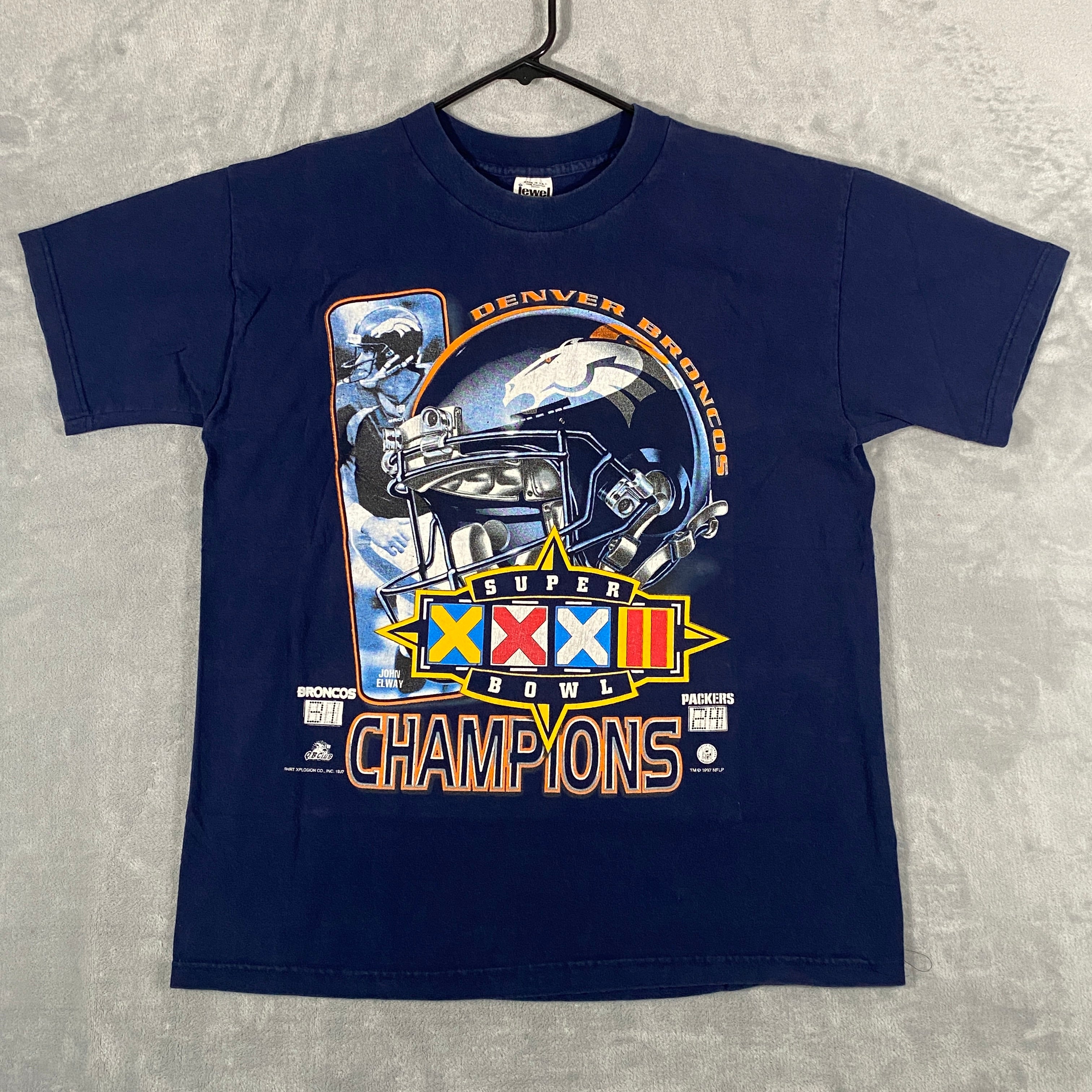 Vintage 80s T-shirt Denver BRONCOS Football Superbowl Xxiv Tee