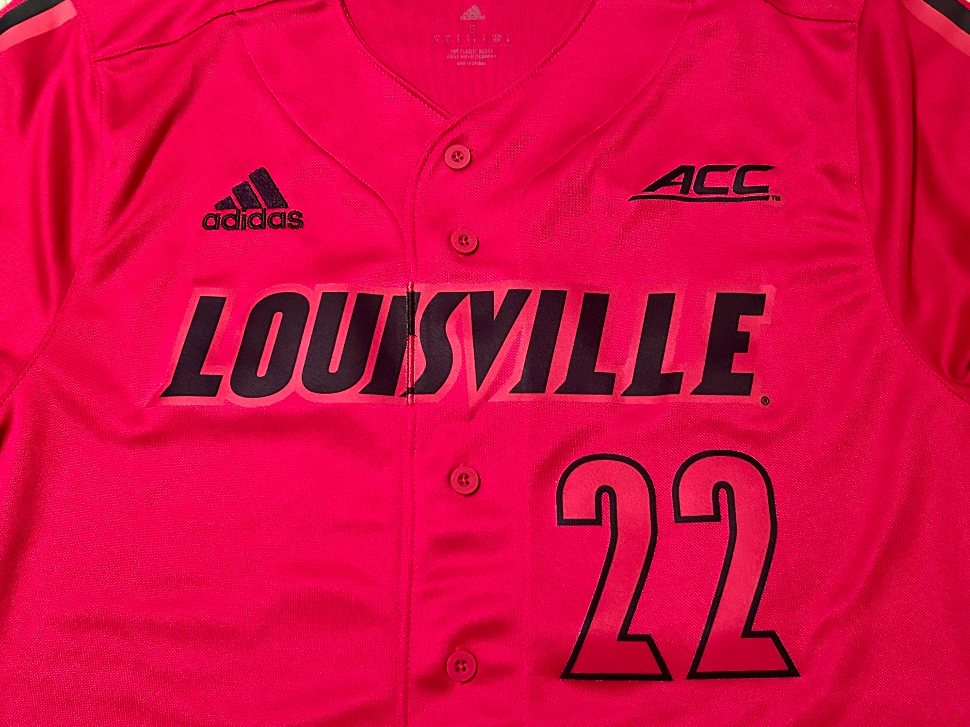 adidas Men's Louisville Cardinals Cardinal Red #22 Replica Baseball Jersey