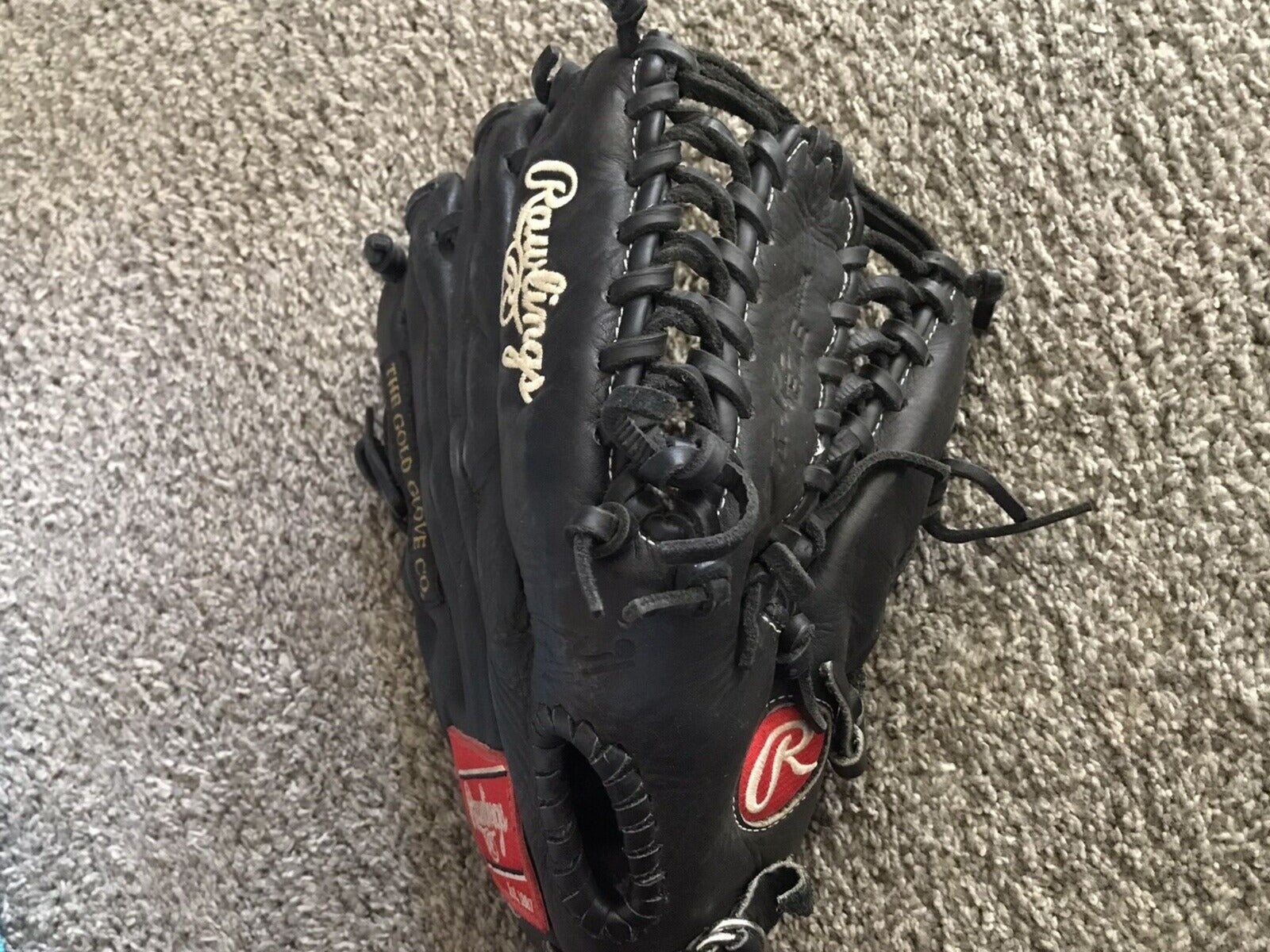 Rawlings 12 MLB Leather Baseball Glove - Black/Gray