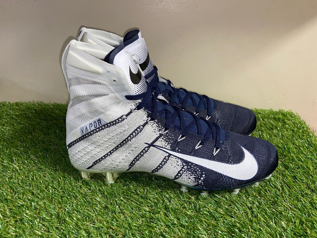 Nike Vapor Untouchable 3 Elite Football Cleat White Navy Blue AO3006-101  Size 13