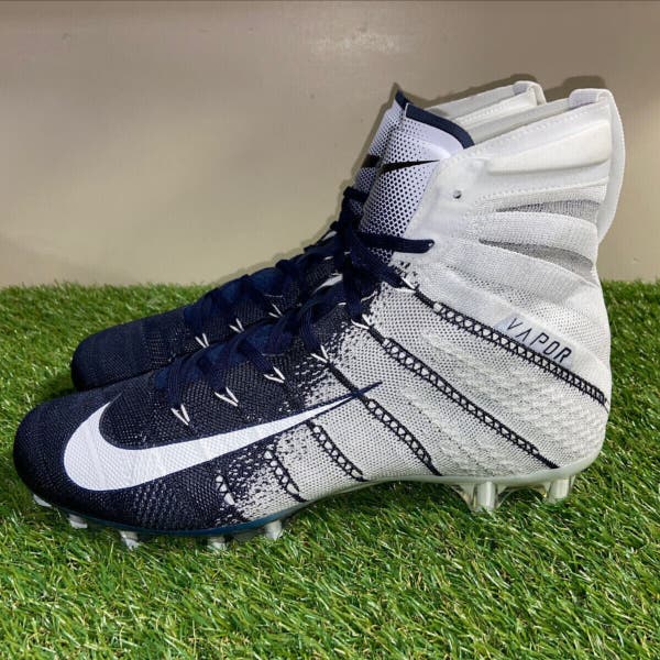 Nike Vapor Untouchable 3 Elite P Football Cleats White Navy  display picture 1
