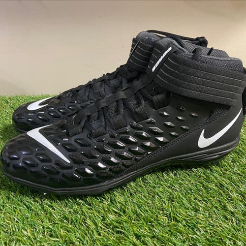 Nike Force Savage Pro 2 Black White Football Cleats AH4000-002 Men Size 17 NEW