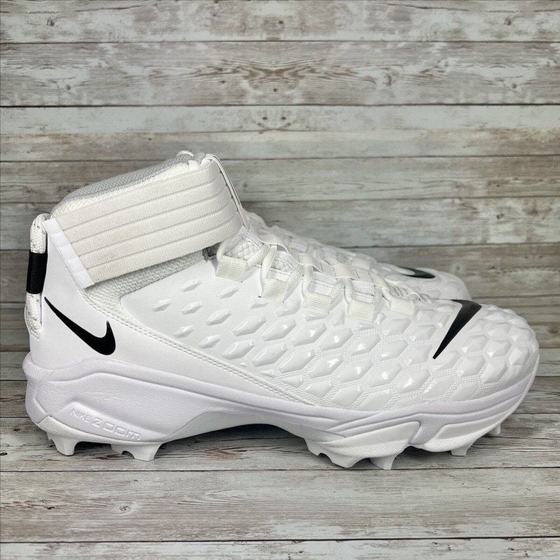 Nike Force Savage Pro 2 Shark White Football Cleats Size 13 WIDE CK2823-100 NEW
