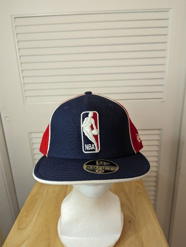 New Jersey Nets LOGOMAN-2 Navy-Red-White Fitted Hat