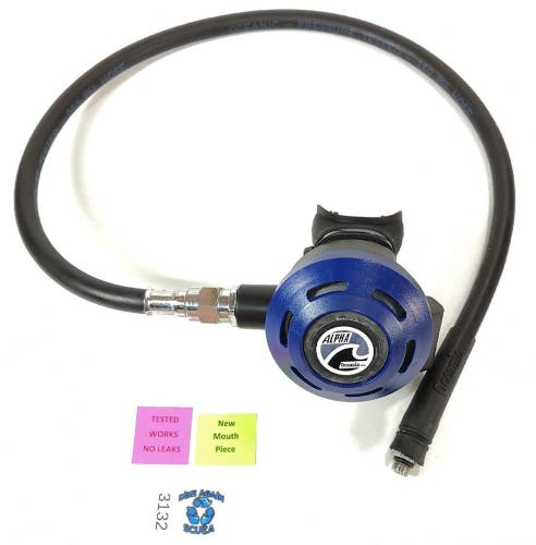 Oceanic Alpha Primary or Octo Second 2nd Stage Regulator Scuba Dive Blue   #3132