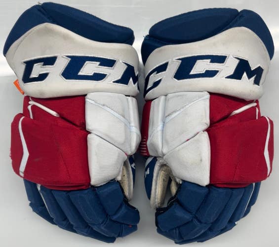 CCM HGTKPP PRO STOCK HOCKEY GLOVES 14" WOLFPACK AHL USED EMBERSON(10338)