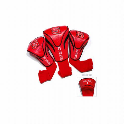 Team Golf Contour Golf Club Headcovers 3pk (NC State Wolfpack, Red) NCAA NEW