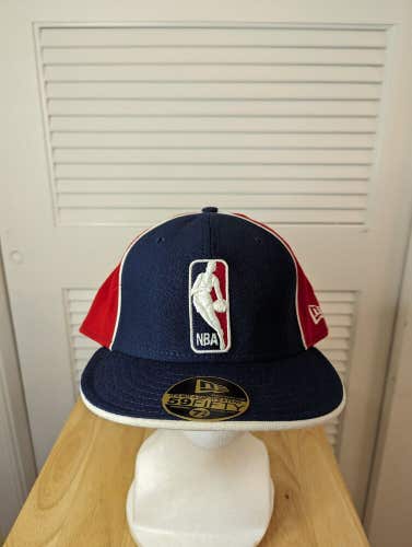 NWS Vintage Detroit Pistons NBA Logo man Pinwheel New Era 59fifty 7 3/4 MUSA