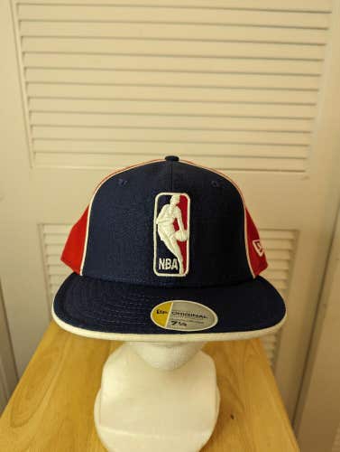 NWS Vintage New Jersey Nets NBA Logoman New Era 59fifty Pinwheel 7 1/4 MUSA