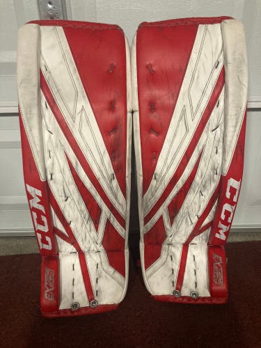 CCM Extreme Flex 4 Pro Stock Goalie Pads Jonathan Bernier Red Wings 34+2